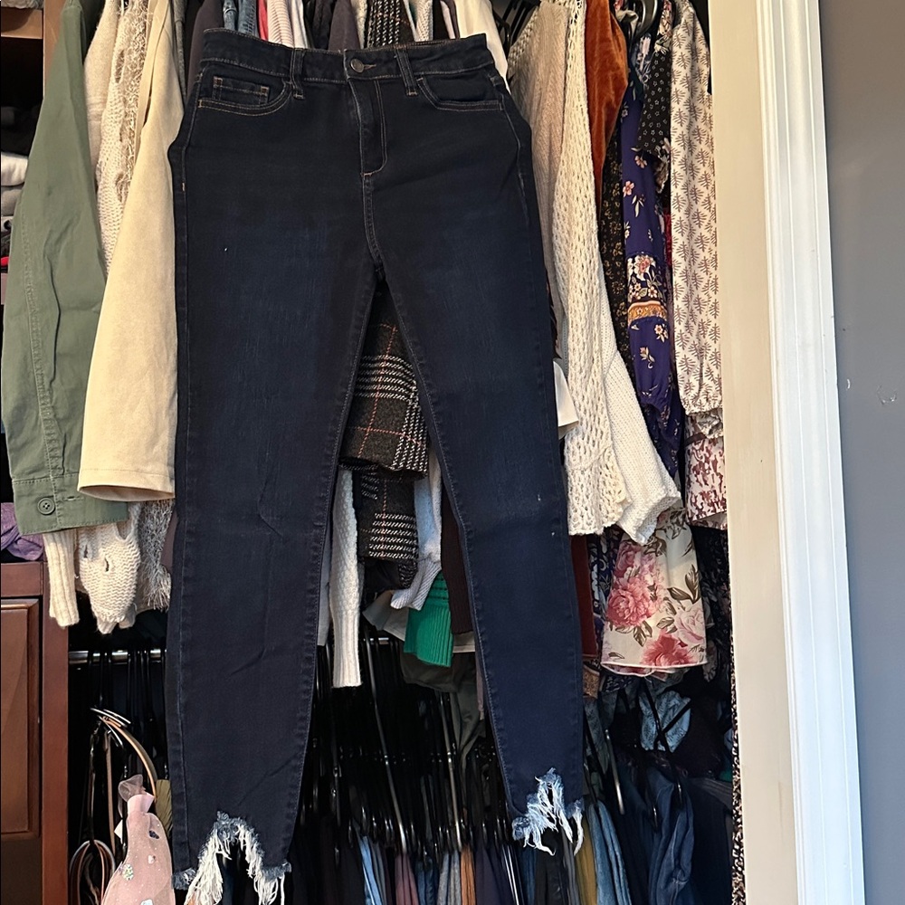 Cello Distressed Hem Jeans